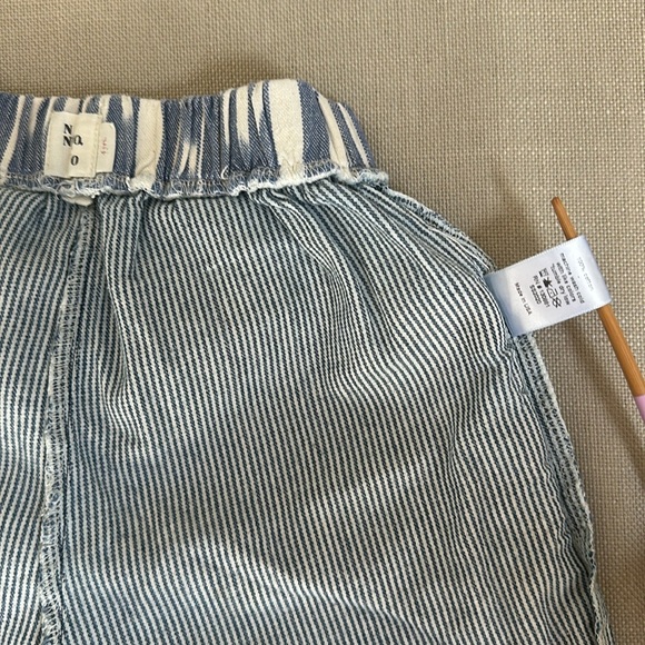 Nico Nico Andy cotton short with Ikat & railroad stripe pattern - Picture 9 of 9